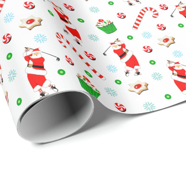 Golf Christmas Wrapping Paper (Roll Corner)