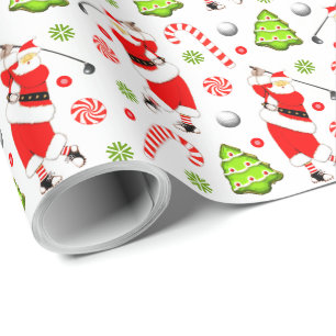Golf Christmas Wrapping Paper