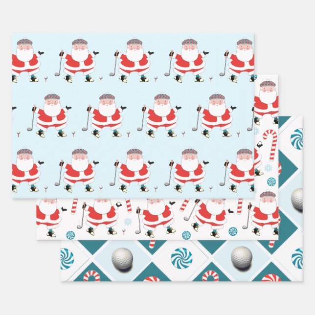 Golf Christmas Wrapping Paper (Set)