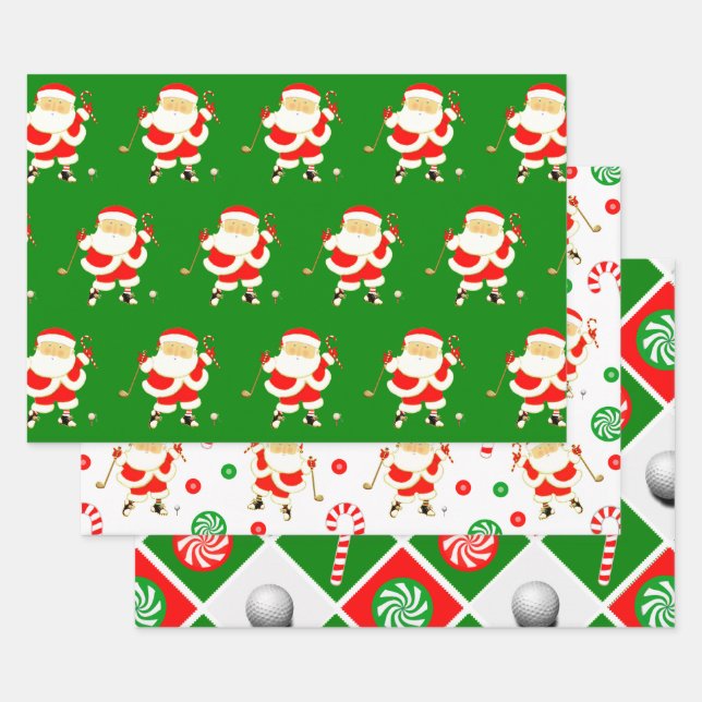Golf Christmas Wrapping Paper (Set)