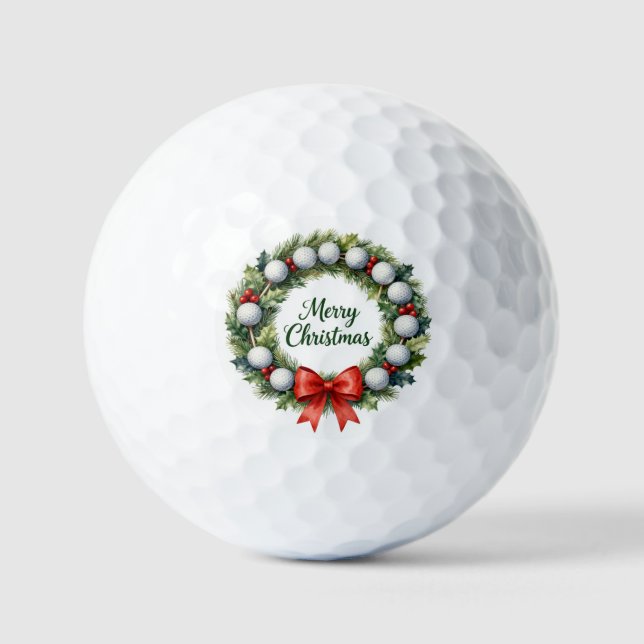 Golf Christmas Wreath  Balls (Front)