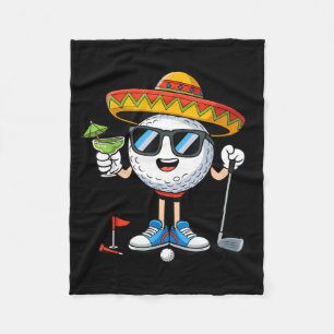 Golf cinco de mayo golfing fleece blanket