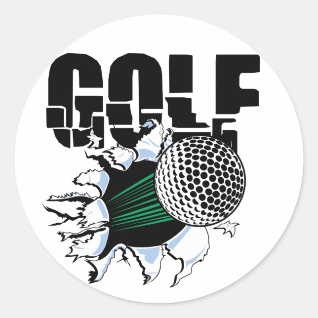 GOLF CLASSIC ROUND STICKER (Front)