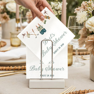 Golf Clothesline, New to the Club Baby Shower Napkin