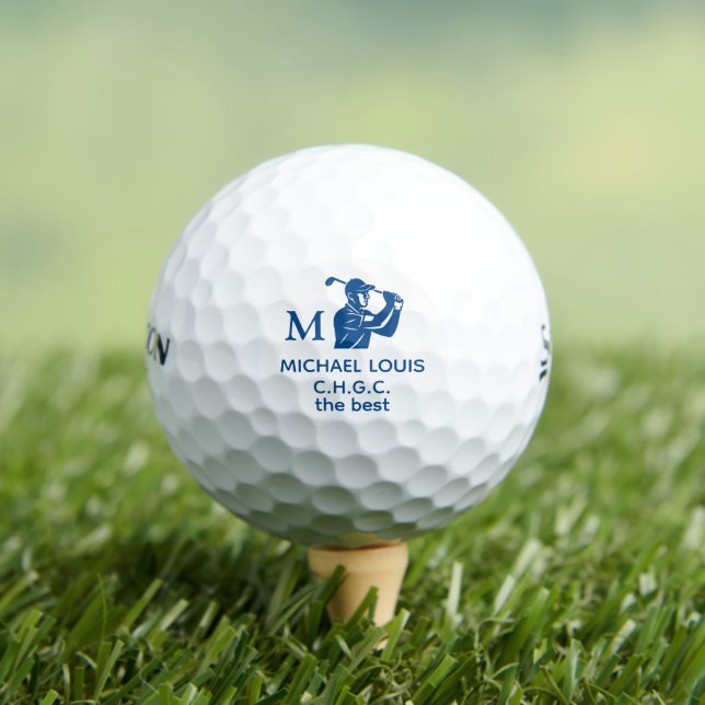 Golf Club Abbreviation Name with Monogram Balls (Insitu Tee)