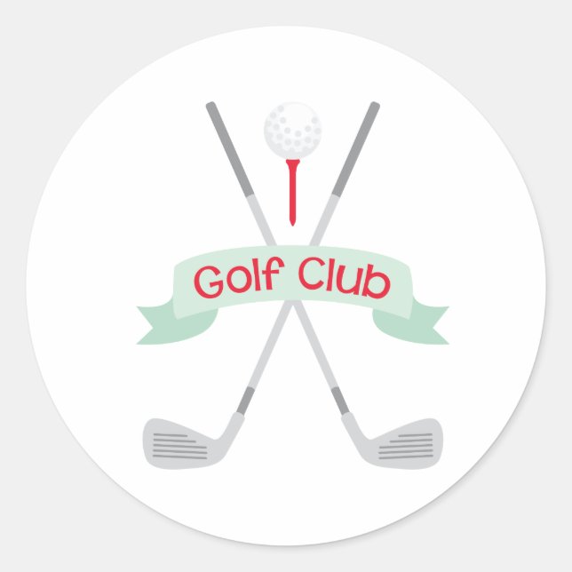 Golf Club Classic Round Sticker (Front)