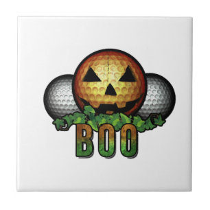 Golf Club Course Halloween Golfer Retirement Gift Ceramic Tile