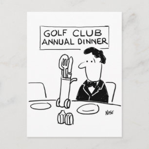 Golf club dinner postcard
