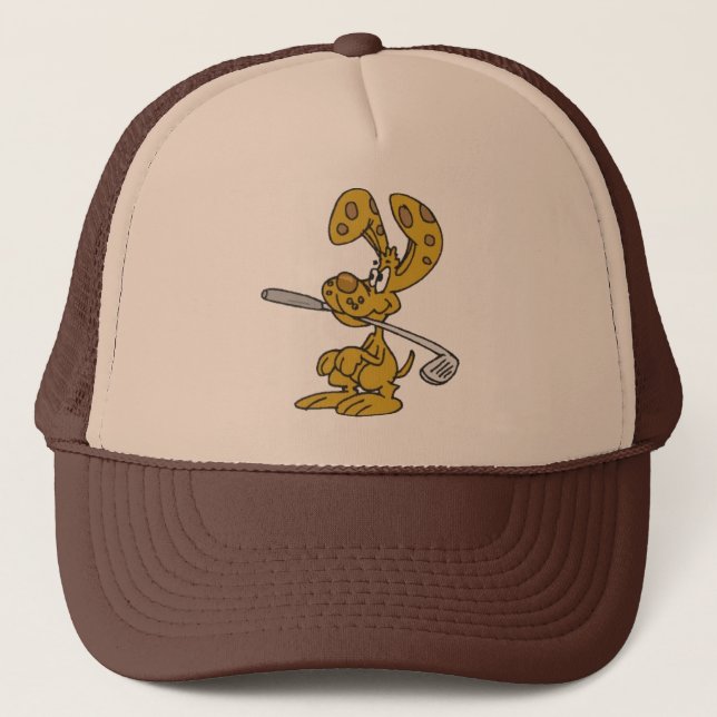 Golf Club Fetching Rabbit Cap (Front)