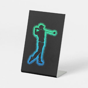 Golf Club Golfer Kids Boys Men Golfing Pedestal Sign