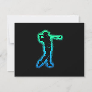 Golf Club Golfer Kids Boys Men Golfing RSVP Card