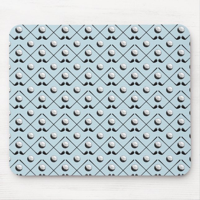 Golf Club Golfer Pattern Mouse Pad (Front)