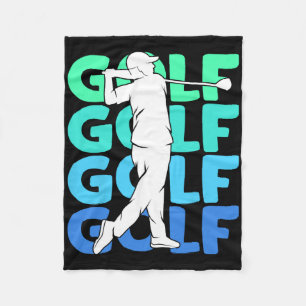Golf Club Golfing Golfer Kids Boys Men 2 Fleece Blanket