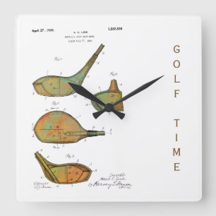 GOLF CLUB HEADS 1925 PATENT - Square Clock