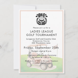 Golf Club Ladies League Tournament Logo  Invitatio Invitation