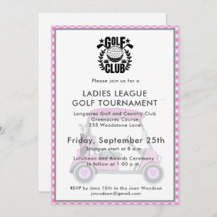 Golf Club Ladies League Tournament Logo  Invitation