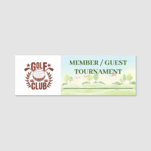 Golf Club League Logo Member Guest Name Name Tag