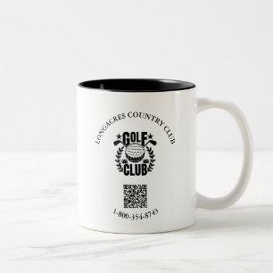 Golf Club League Phone Logo QR Code Two-Tone Coffee Mug