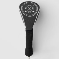 Golf Club logo monogram black leather