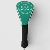 Golf Club logo monogram Emerald green leather