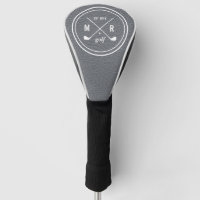Golf Club logo monogram Grey leather