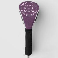 Golf Club logo monogram Purple leather