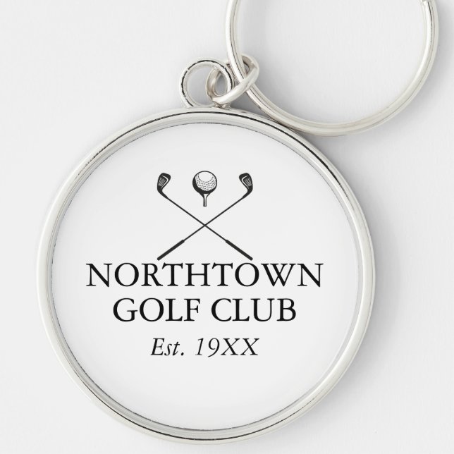 Golf Club Name Established Date Custom Key Ring (Front)