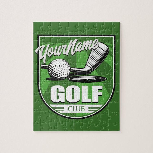 Golf Club NAME Pro Golfer Player Personalised Jigsaw Puzzle (Vertical)