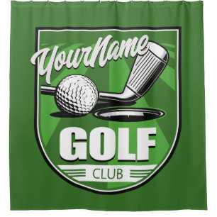 Golf Club NAME Pro Golfer Player Personalised  Shower Curtain