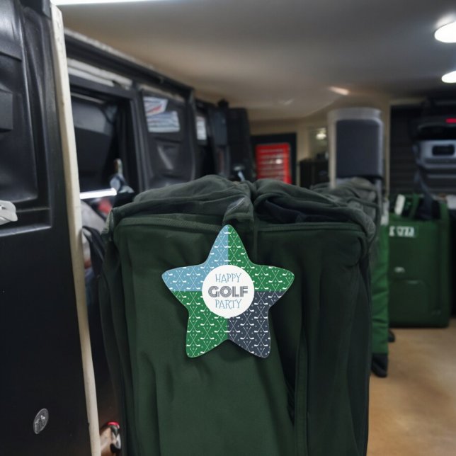 Golf Club Pattern Sticker (Golf Club Pattern party theme sticker,birthday party sticker,gift pack,envelope,return gift sticker)