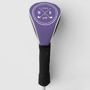 Golf CLub personalised logo monogram ultraviolet Head Cover