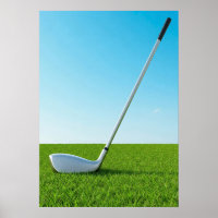 Golf Club Shot on Green Fairway