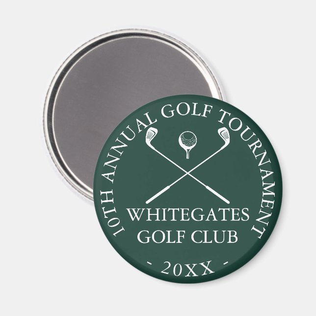 Golf Club Tournament Custom Emerald Green Magnet (Front/Back)