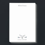 Golf Clubs and ball Golfers  Post-it Notes<br><div class="desc">This Personalised golf themed Post it notes features golf clubs and ball with the tag line 'in love with golf'</div>