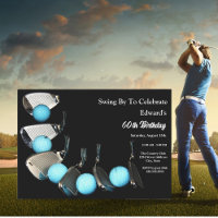 Golf Clubs And Balls Abstract Birthday
