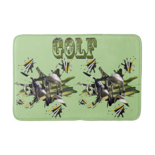 Golf Clubs And Tees, Memory Foam Bath Mat