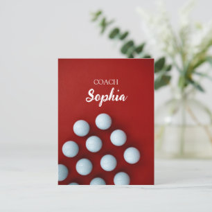 Golf Clubs Art Golf Coach Name For Golf Players Postcard