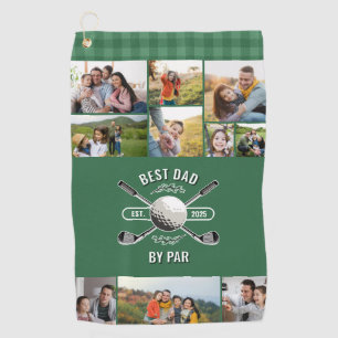 Golf Clubs & Ball 10 Photos Best Dad By Par Towel