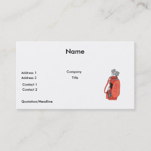 golf clubs business card