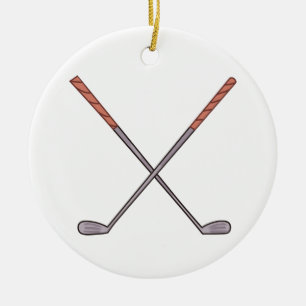 Golf Clubs Ceramic Ornament