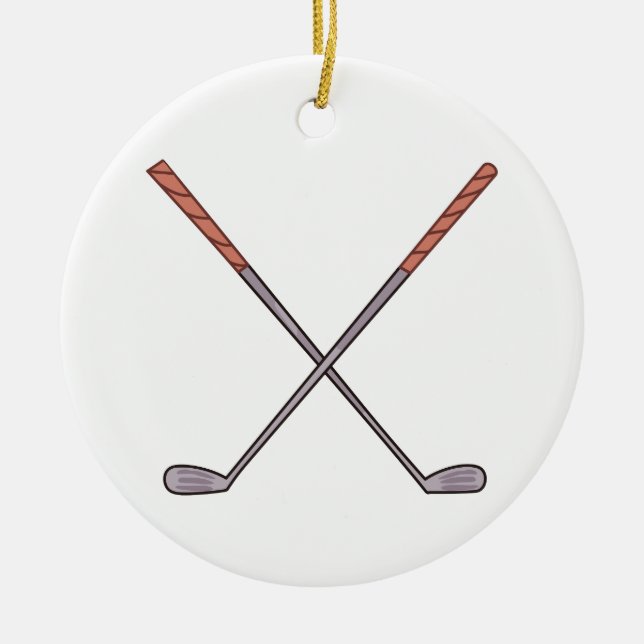 Golf Clubs Ceramic Ornament (Front)