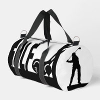 Golf, Clubs, Golfer, Black & White