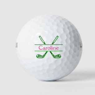 Golf Clubs Monogram Green Golf Balls