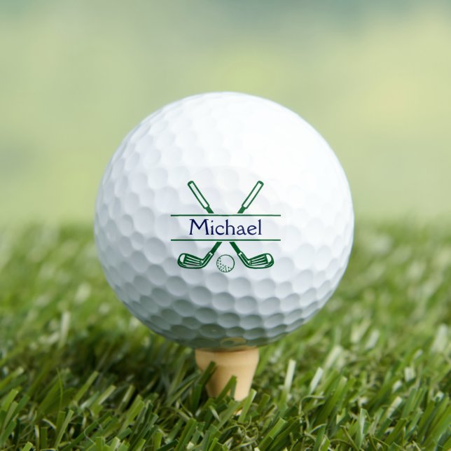 Golf Clubs Personalised Golf Balls (Insitu Tee)