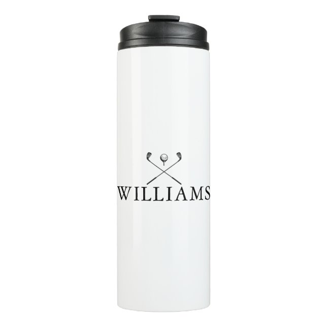 Golf Clubs Personalised Name  Thermal Tumbler (Front)