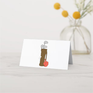 Golf Clubs Place Card