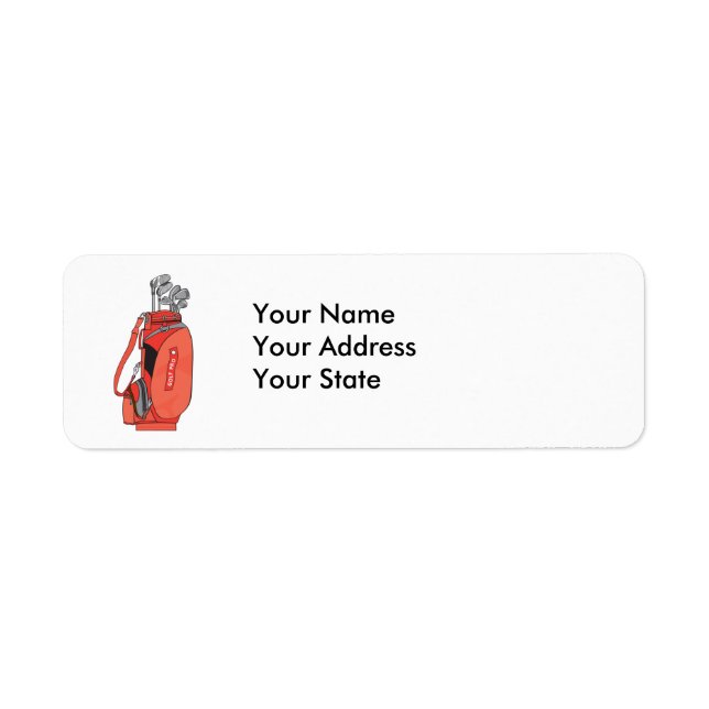 golf clubs return address label (Front)