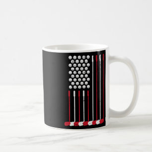 Golf Clubs Us Flag 4th July Patriotic Golfer Dad M Coffee Mug