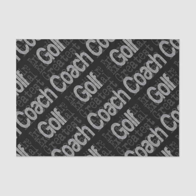 Golf Coach Extraordinaire Tissue Paper (Front)