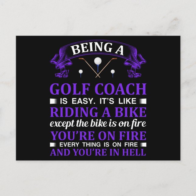 Golf Coach Gift Postcard (Front)